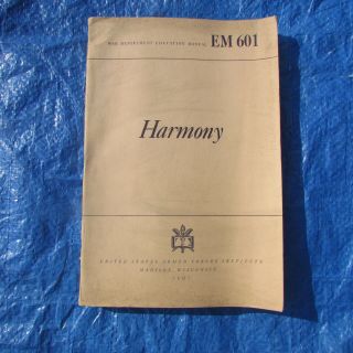 War Department Ed Em 601 Harmony Band Book Military 1944