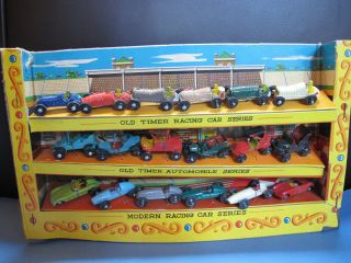 Vintage Die Cast Linemar Elegant Miniatures Part Of Store Display 18 Vehicles