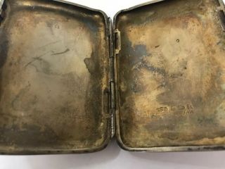 Antique silver cigarette case,  Birmingham 1918 - hallmarked 4