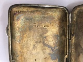 Antique silver cigarette case,  Birmingham 1918 - hallmarked 5