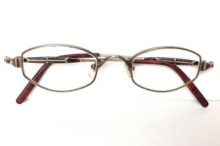Vintage Matsuda 10114 Ag Xk Antique Gold Metal Eyeglass Frame Men/women Japan