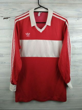 Adidas Jersey Large Vintage Retro Shirt Long Sleeve Soccer Football