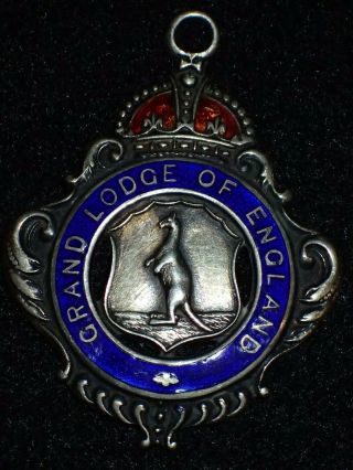 Grand Lodge Of England Sterling Silver Medal Initiation 1935 Trafalgar Lodge Vg,