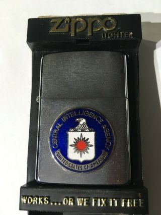 Vintage 1990’s Zippo Lighter Cia Central Intelligence Agency -