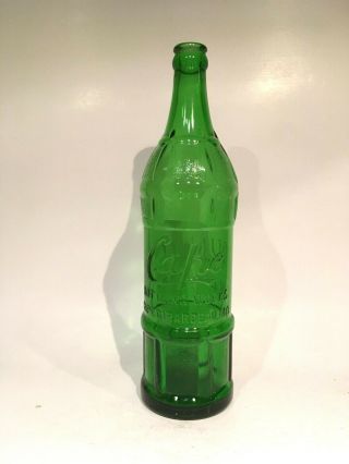Vintage Cape Bottling Green Glass 24 Oz.  Soda Bottle - Cape Girardeau,  Mo.
