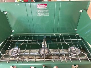 Vintage Coleman 426E 3 - Burner Camp Stove Dated 12/80.  Very W/Box 5