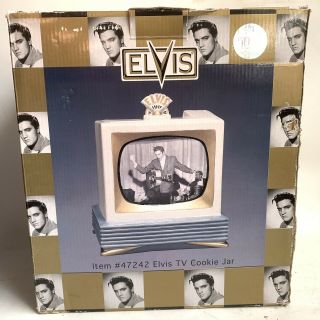Elvis Presley Vintage Tv Cookie Jar 1999 Vandor 47242 Epe