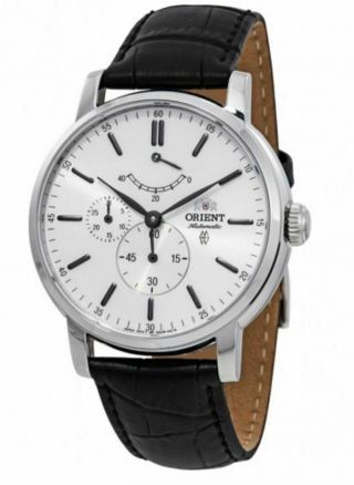 Orient Power Reserve Automatic Watch Sapphire Crystal White Dial Fez09004w0