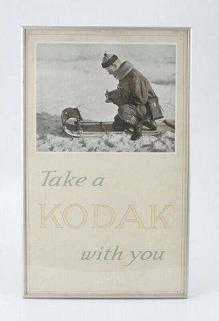 Kodak Poster: Take A Kodak With You (vintage Store Display/sign) /cks/194920