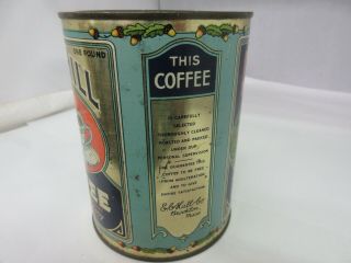 VINTAGE ADVERTISING OAK HILL BRAND COFFEE TIN CAN GRAPHICS 961 - O 2
