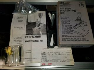 Sears Craftsman Vintage 29503 Drill Press Mortising Kit
