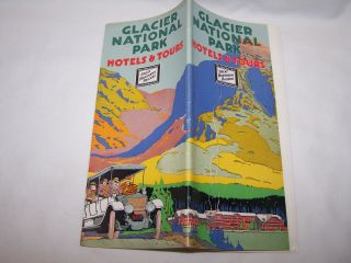 Vintage Great Northern Railway Glacier National Park Hotels & Tours Brochures