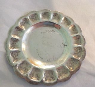 Maciel 925 Sterling Silver Mexico Fluted Edge Small Plate/ Pin Dish 62.  4gr.