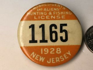 1928 Jersey Non Resident And Alien 