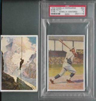 1932 Sanella Babe Ruth Card Rare Type 1,  Psa 5 (ex) Pre Goudey