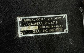 Rare 1952 US Army PH - 47 - H military 4x5 Graflex Speed Graphic vintage camera 2