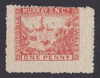 Victoria Local Post 1860s Murray Steam Ship Co 1d Rare