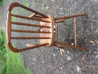 Vintage Jenny Lind Wooden Highchair High Chair 1ST BIRTHDAY W SAFETY STRAP 5