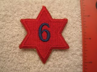 Us Army Wwii 6th Infantry Division Variation Authentic & Patch