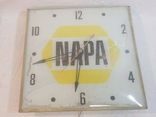 Vintage Pam Clock Napa Auto Parts Advertising Lighted Clock Usa