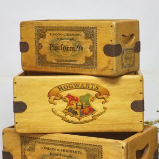 Hogwarts Box Vintage Wooden Crate Platform 9 3/4 Harry Potter 2