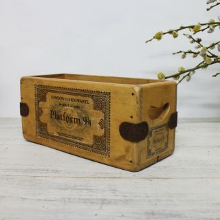 Hogwarts Box Vintage Wooden Crate Platform 9 3/4 Harry Potter 4