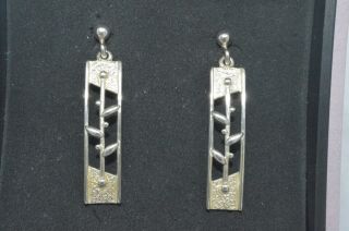 Vintage Sterling Silver Scottish Ola Gorie Jasmine Earrings