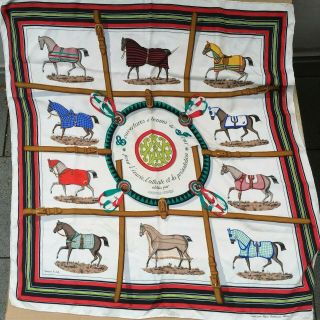 Vintage Hermès Silk Scarf - Special Edition - Equestrian Theme By Jacques Eudel