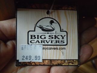 RARE Big Sky Carvers Decoy Carver Bench Display Stand Furniture Cabin Duck Geese 5