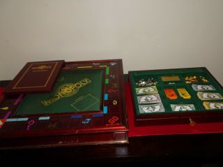 Vintage Franklin 1991 Monopoly Collectors Edition Wooden Board Game