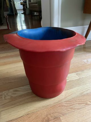 Vintage - Gaetano Pesce - Red And Blue Resin Ice Bucket.  One of a kind 2