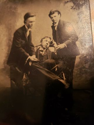 RARE 1860S ANTIQUE POST MORTEM? TINTYPE PHOTOGRAPH VERY COOL AND UNIQUE 2