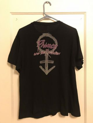 VTG Purple Rain Prince & The Revolution Concert Tour T - Shirt Size L 1984 2