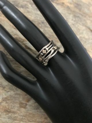 Vintage Native American Old Pawn Sterling Silver Ring.  Size 7. 4