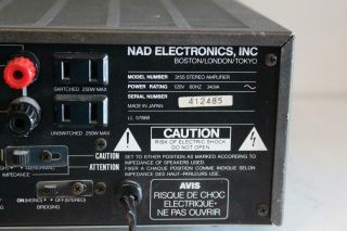 Vintage NAD Model 3155 Integrated Stereo Amplifier Amp Black NAD Electronics 6