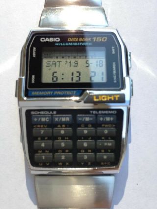 Casio Databank 150 Illuminator Calculator Watch Dbc - 1500 Module No.  1477