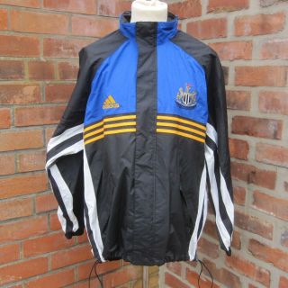 Newcastle United Vintage 90s Showerproof Jacket Brown Ale Blue Black Men 