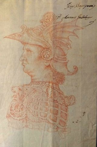 RARE Old Master Drawing Italian laid paper circle Leonardo da vinci 2