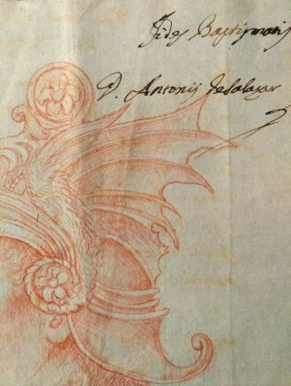 RARE Old Master Drawing Italian laid paper circle Leonardo da vinci 4