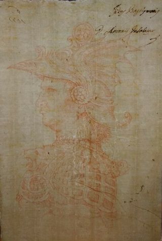RARE Old Master Drawing Italian laid paper circle Leonardo da vinci 5