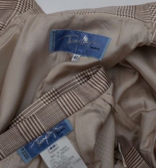 Vintage Thierry Mugler Paris Couture sz 40 / US 8 silk suit jacket skirt 2