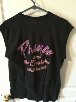 Vintage 1985 Prince and the revolution world tour T - shirt.  True vintage Men xl 4