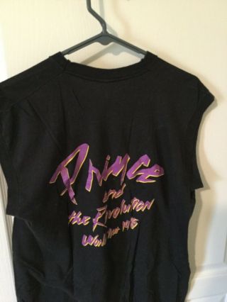 Vintage 1985 Prince and the revolution world tour T - shirt.  True vintage Men xl 5