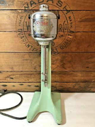 Vintage Arnold No.  17 Malt Milkshake Mixer Maker Blender Light Blue 1923