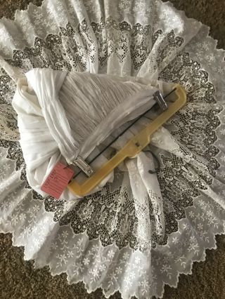 Antique Vintage White Lace Decorative Petticoat Under Skirt Dress Edwardian