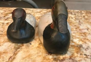 2 Duck Decoy Wood Glass Eyes Estate Purchase 4