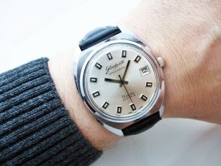 Rare German Glashutte / GlashÜtte Spezimatic Automatic Watch 1970s