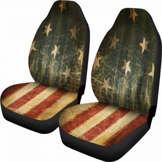 Vintage American Flag Universal Seat Covers