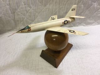 Vintage Bell Aircraft X - 2 Jet Airplane Desk Model Award Dated 1957 Usaf 6674
