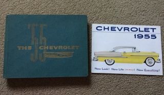 Rare 1955 Chevrolet Car Dealer Showroom Album Salesman Binder Brochure